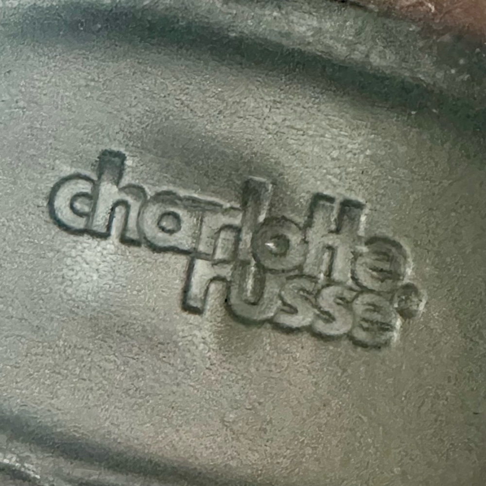 Charlotte Russ Brown Block Heel Ankle Boots Women’s 9.5 Faux Suede Faux Leather - Picture 11 of 11